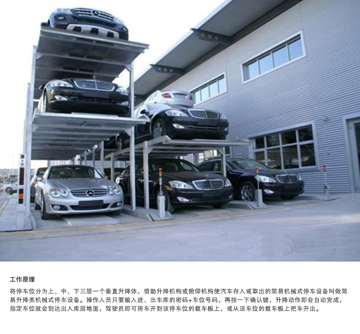 机械车库PJS3D2三层地坑简易升降停车设备工作原理.jpg
