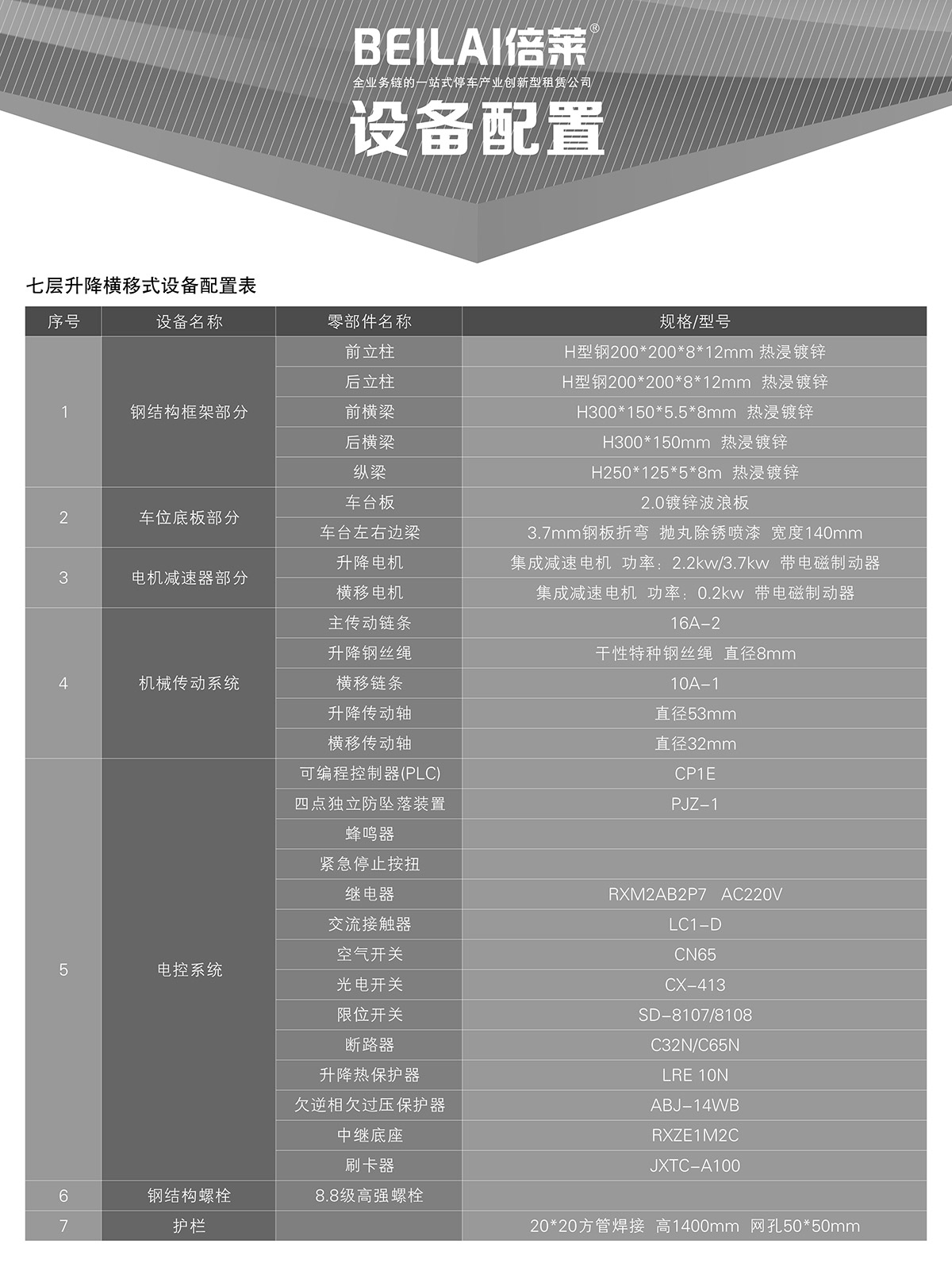 机械车库PSH7七层升降横移机械停车设备设备配置.jpg