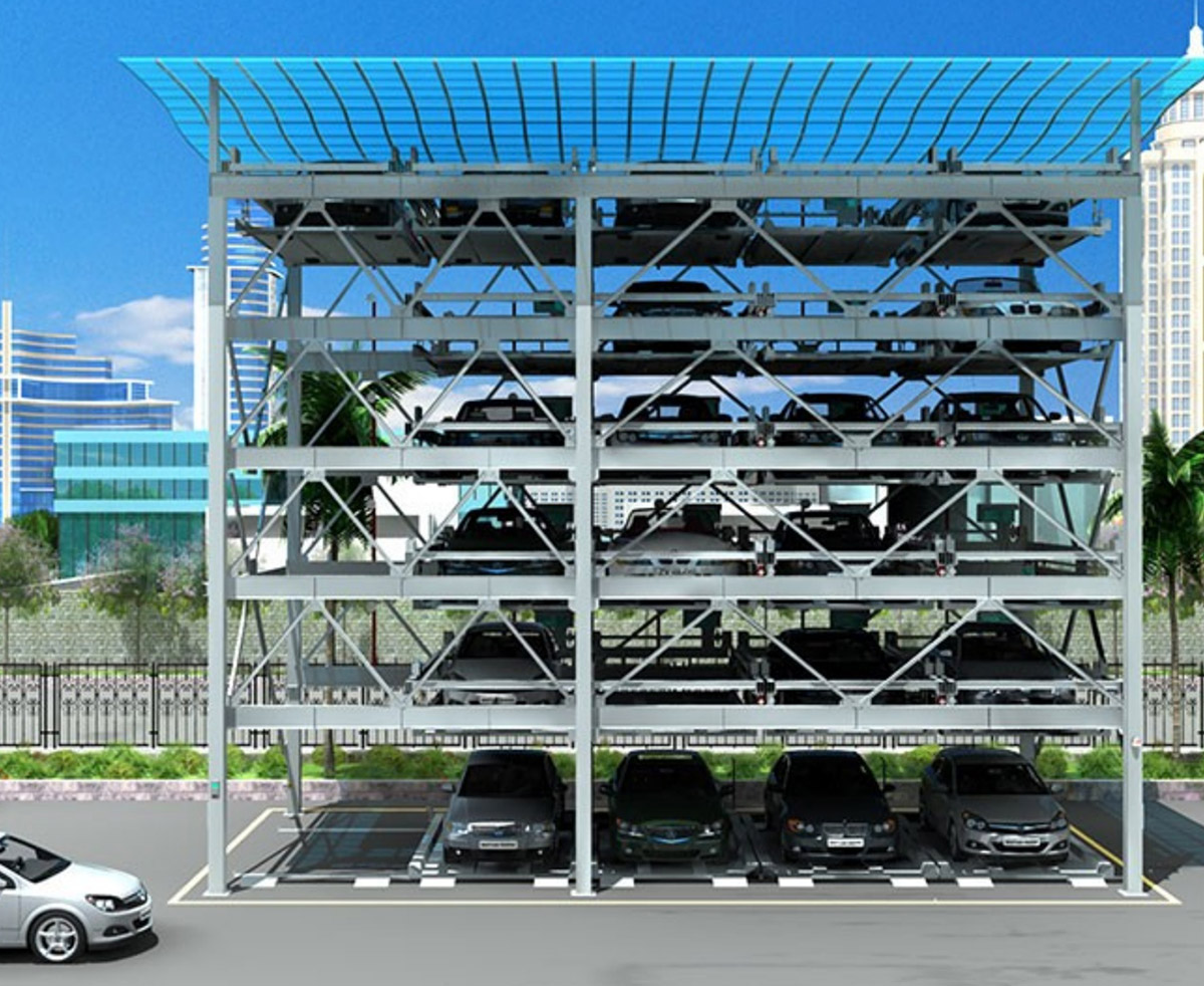乐清机械车库PSH4-6四至六层升降横移智能停车设备